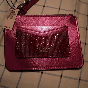 Victoria's Secret Pink Metallic Wristlet Cardholder